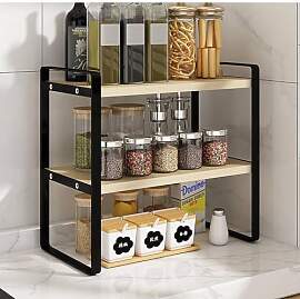 Dreamhousey Küchenarbeitsplatte 2-Layer Topf Rack 