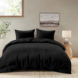Dreamzie - Bettwäsche 240x260 Set Schwarz –