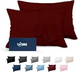 Dreamzie Kissenbezug 40x60 Burgunderrot 2er Set