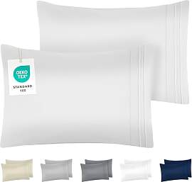 DREAMZIE Kissenbezug 40x70 Weiß 2er Set Premium
