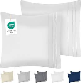 DREAMZIE Kissenbezug 60x60 Weiß 2er Set Premium