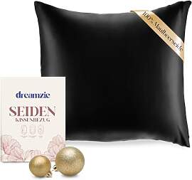 DREAMZIE Seidenkissenbezug 40x40 cm für Haar und