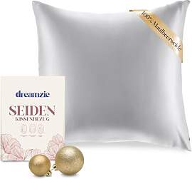 DREAMZIE Seidenkissenbezug 80x80 cm für Haar und