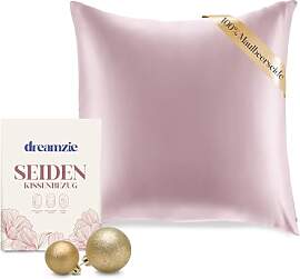 DREAMZIE Seidenkissenbezug 80x80 cm für Haar und