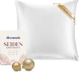 DREAMZIE Seidenkissenbezug 80x80 cm für Haar und