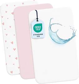 Dreamzie Set 2 Spannbettlaken Kinderwagen + 1