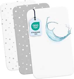 Dreamzie Set 2 Spannbettlaken Kinderwagen + 1