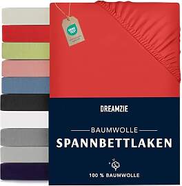 Dreamzie - Spannbettlaken 80x190/200cm - Baumwolle 