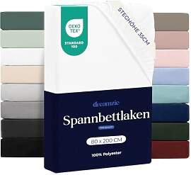 Dreamzie - Spannbettlaken 80x200 | Mikrofaser