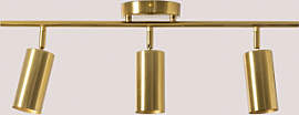 Drehbare Deckenlampe Aus Metall Plusie Gelb Gold - 
