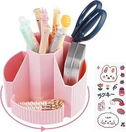 Drehbarer Schreibtisch Organizer Rosa, 360°