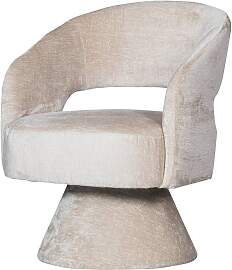 Drehsessel Ebba aus Chenille-Stoff, Retro Chic,