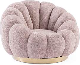 Drehsessel Florel aus Boucle-Stoff, modern und