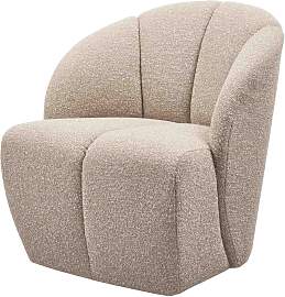 Drehsessel Mojo aus Bouclé-Stoff, modern und