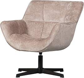 Drehsessel Wibo aus Chenille-Stoff, modern, taupe, 