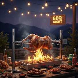 Drehspieß-Grillset 360 °   Automatisch