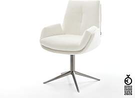 Drehstuhl Clea-Flex Bouclé Soft Beige Fußkreuz