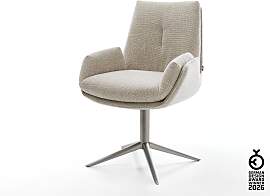 Drehstuhl Clea-Flex Webstoff Soft Beige Fußkreuz