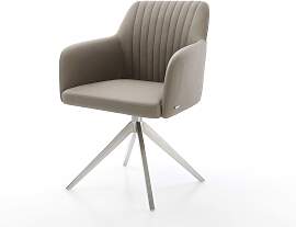 Drehstuhl Greg-Flex Echt-Leder Schlamm