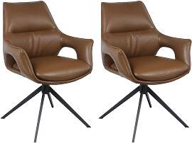 Drehstuhl HOME AFFAIRE "Sienna", braun,