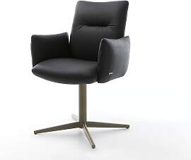 Drehstuhl Jova-Flex mit Armlehnen Echt-Leder