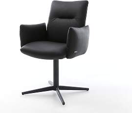 Drehstuhl Jova-Flex mit Armlehnen Echt-Leder