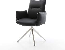 Drehstuhl Jova-Flex mit Armlehnen Echt-Leder