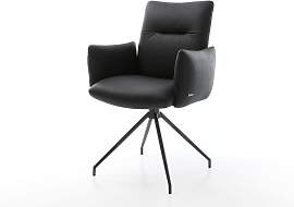 Drehstuhl Jova-Flex mit Armlehnen Echt-Leder