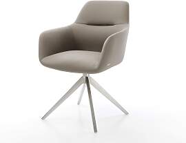 Drehstuhl Pejo-Flex Echt-Leder Schlamm