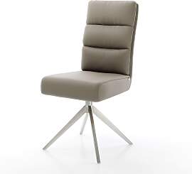 Drehstuhl Pela-Flex Echt-Leder Schlamm