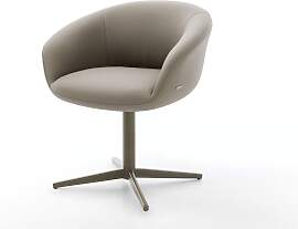 Drehstuhl Vinka-Flex mit Armlehnen Echt-Leder