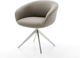 Drehstuhl Vinka-Flex mit Armlehnen Echt-Leder