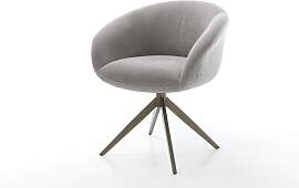 Drehstuhl Vinka-Flex mit Armlehnen Strukturstoff