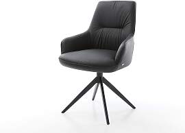 Drehstuhl Zelia-Flex mit Armlehnen Echt-Leder