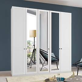 Drehtüren-Kleiderschrank Alvito mit Spiegel