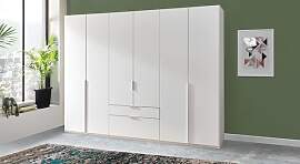 Drehtüren-Kleiderschrank Ceprano mit Schubladen