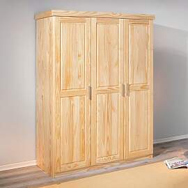 Drehtüren-Kleiderschrank Graz Kiefer Massivholz