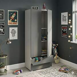 Drehtüren-Kleiderschrank Kids Town Color Buche