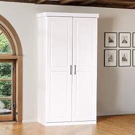 Drehtüren-Kleiderschrank Linz Kiefer Massivholz