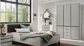 Drehtüren-Kleiderschrank Loyd mit Glasfront und