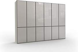 Drehtüren-Kleiderschrank Loyd mit Glasfront