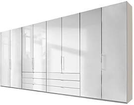 Drehtüren-Kleiderschrank Selca mit Glasfront und