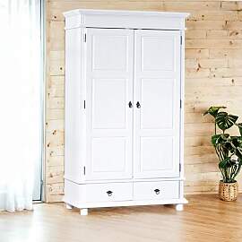 Drehtüren-Kleiderschrank Wien Kiefer Massivholz