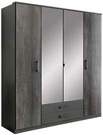 Drehtürenschrank in Graphitfarben