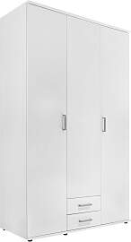 Drehtürenschrank in Weiß