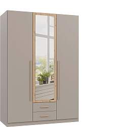 Drehtürenschrank Marburg Eiche Artisan/Grau/Sahara