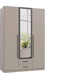 Drehtürenschrank Marburg Graphitfarben/Grau/Sahara