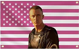 DrewStarkey Rosa Amerika-Flagge, 90x150cm