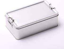 Drhomeam Metall-Blechdose mit Deckel, rechteckig,