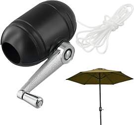 Drhomeam Outdoor-Terrassenschirm, Kippmechanismus, 